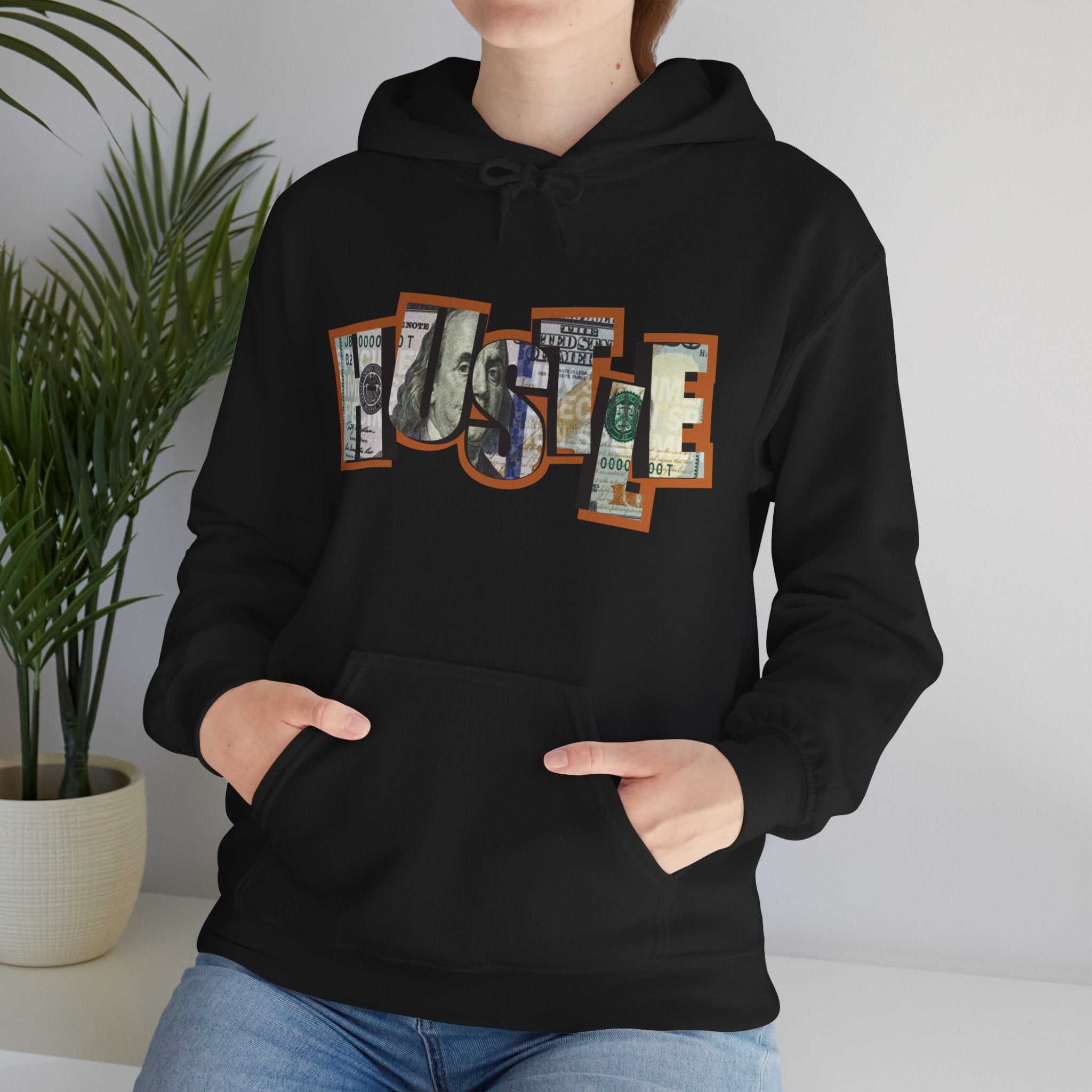 HUSTLE BLACK Hooded Sweatshirt