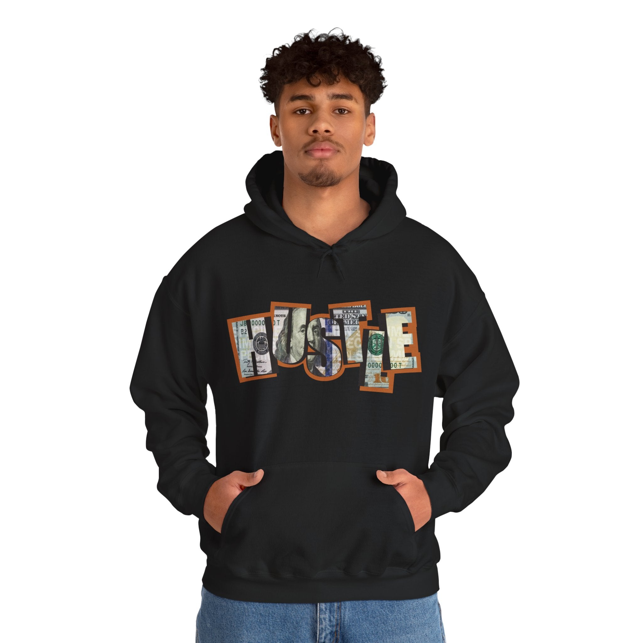 HUSTLE BLACK Hooded Sweatshirt