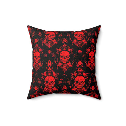 RED SKULLS PILLOW