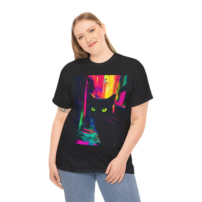 BLACK CAT ABSTRACT TSHIRT