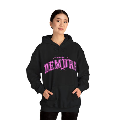 DEMURE Black Hooded Sweatshirt