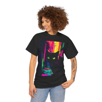 BLACK CAT ABSTRACT TSHIRT