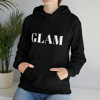 GLAM Black Hooded Sweatshirt