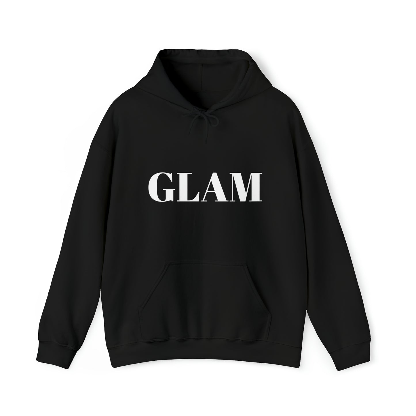 GLAM Black Hooded Sweatshirt