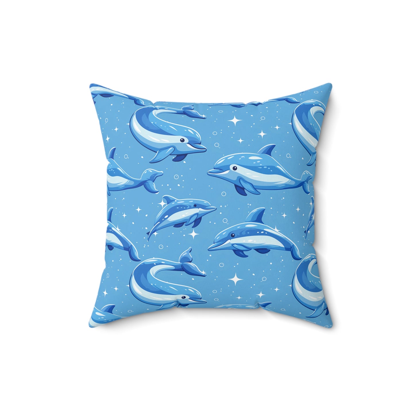 DOLPHINS BLUE PILLOW