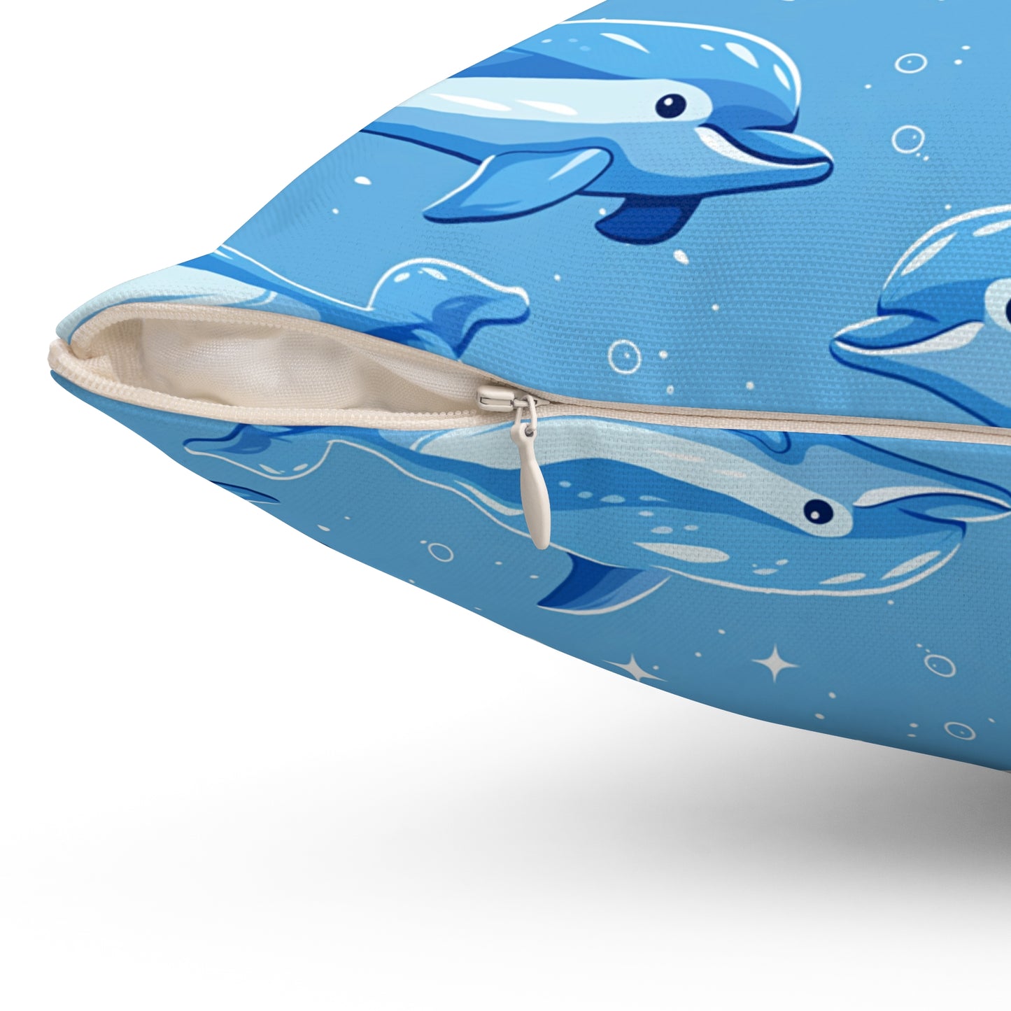 DOLPHINS BLUE PILLOW