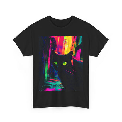 BLACK CAT ABSTRACT TSHIRT