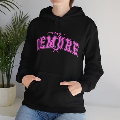 DEMURE Black Hooded Sweatshirt