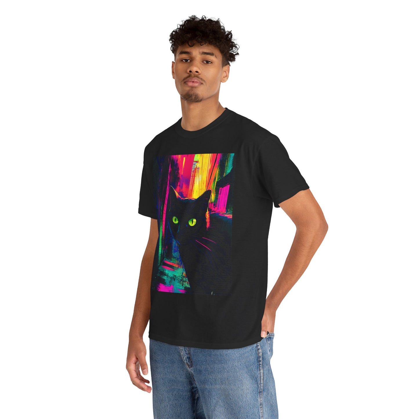 BLACK CAT ABSTRACT TSHIRT