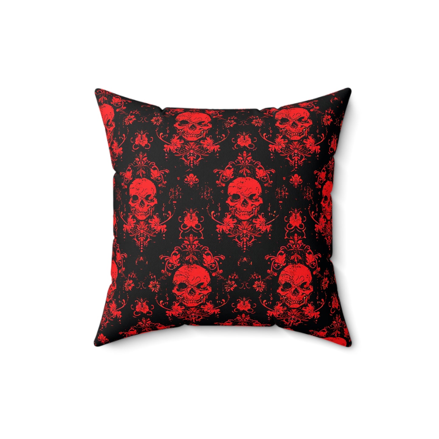 RED SKULLS PILLOW