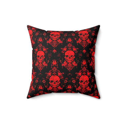 RED SKULLS PILLOW