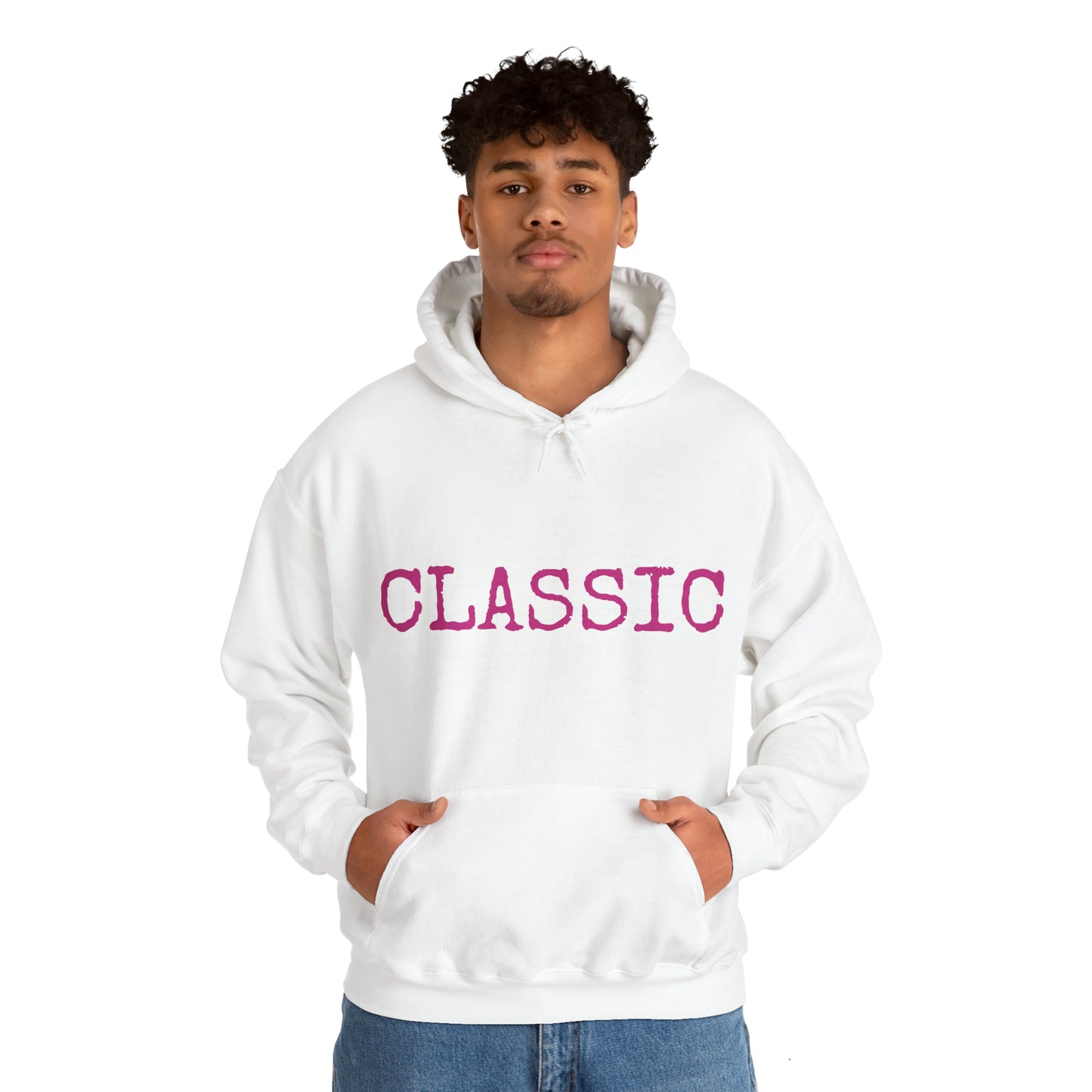 CLASSIC White Hooded Sweatshirt