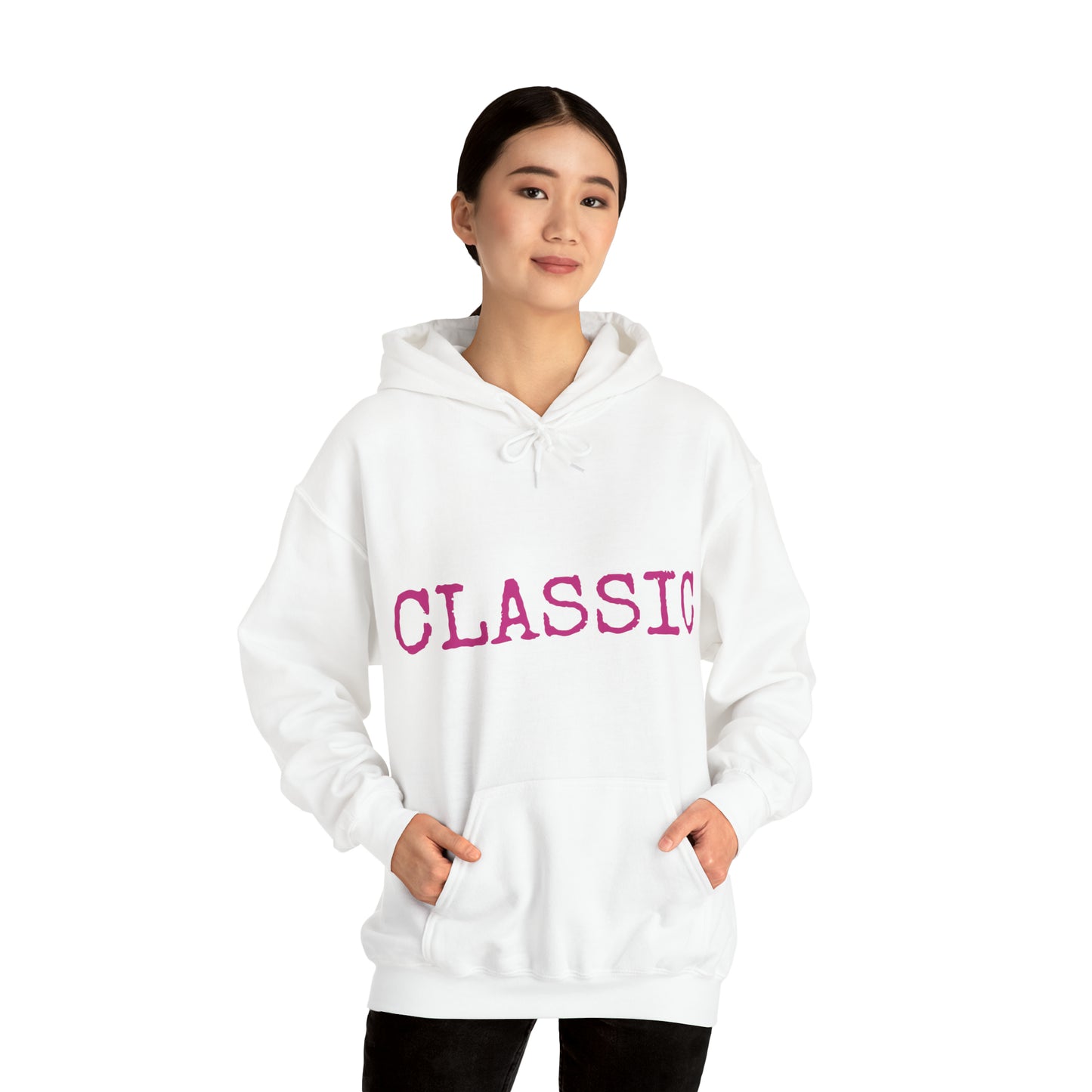 CLASSIC White Hooded Sweatshirt