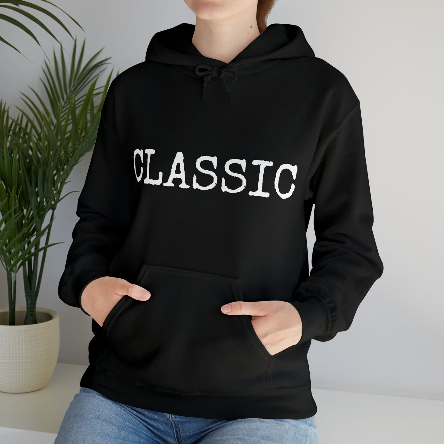 CLASSIC Black Hooded Sweatshirt