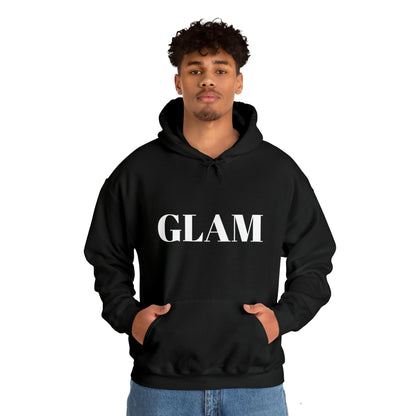 GLAM Black Hooded Sweatshirt